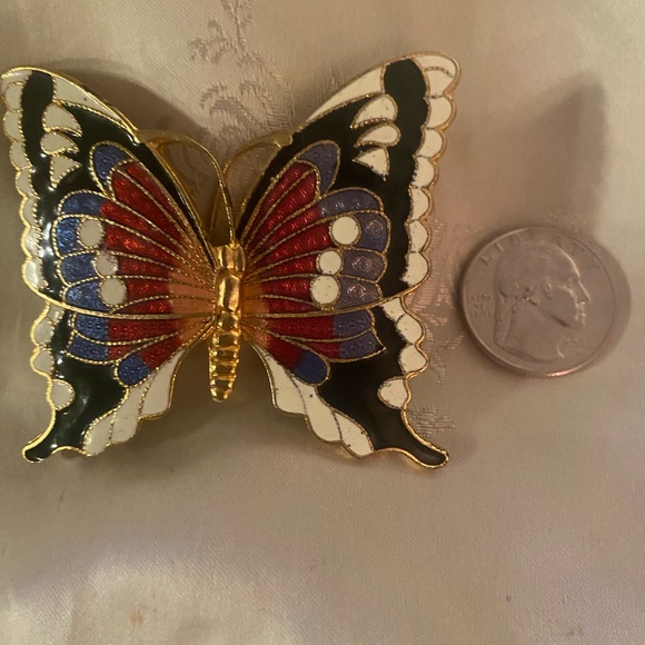 Cloisonné Butterfly Belt Buckle - Picture 4 of 6